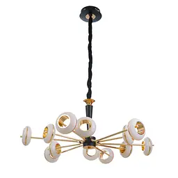 Люстра Brille молекула підвісна LED 80W WW BK+GD (ВL-791S/12)