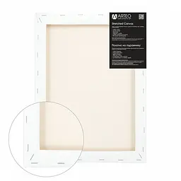 Підрамник 45×60 см дрібне зерно акриловий ґрунт бавовна 280г/м2 Arteo - мініатюра 2