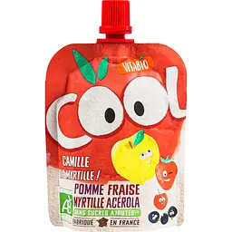 Набір: Органічне пюре Vitabio Cool Fruits з яблуком, полуницею та чорницею 180 г (90 г x 2 шт.) - мініатюра 2