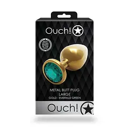 Анальна пробка Ouch! L, 8.1 см (зелений) - мініатюра 8