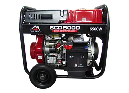 Генераторна установка Vulkan SCD8000 дизель 1ф 6,5кВт, ел.старт, 18л, колеса
