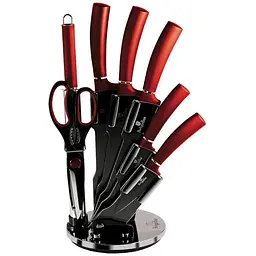 Набір ножів на підставці 8 предметів Berlinger Haus Metallic Line Burgundy Edition (BH-2562)