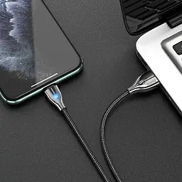 USB Cable Hoco U88 Amazing Colors Litghtning Black 1.2m - мініатюра 5