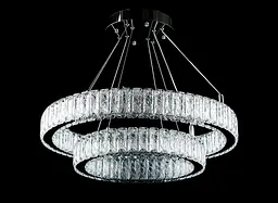 Люстра стельова LED Splendid Ray L8560C/400+600/2, 170W, хром, білий, сучасний стиль для дому - мініатюра 2