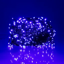 Новорічна гірлянда Різдвяна фея GarlandoPro 50 м 500 LED чорний дріт Синій CF500L50MBBL - мініатюра 3