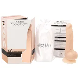 Фалоімітатор Addiction Naked Dual Density Silicone Dong 8" 20 см тілесний - мініатюра 8