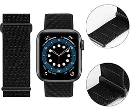 Нейлоновий ремінець Primo для Apple Watch 38mm / 40mm / 41mm / Series 10/11-42mm - Black - мініатюра 5