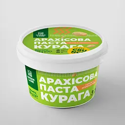 Арахісова паста кранч з курагою та медом 350 г., натуральна, без доданого цукру КУРАГА CRUNCH