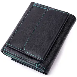 Жіночий невеликий гаманець з натуральної шкіри ST Leather 19504 чорний - мініатюра 2