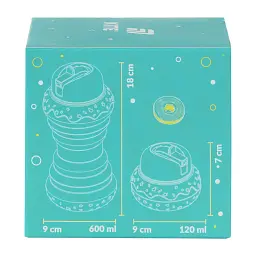 Силіконова пляшка для води Kite 600 мл бірюзова (K26-1271-1) - мініатюра 6