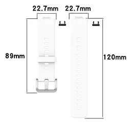 Силіконовий ремінець Primolux для смарт-годинника Huawei Watch Fit (TIA-B09) White - мініатюра 5