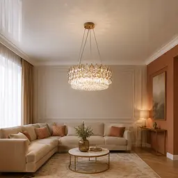 Підвісна кришталева люстра Splendid Ray L5749-500/5 (FGD), золото, 5 ламп E14, від 10-18 м²
