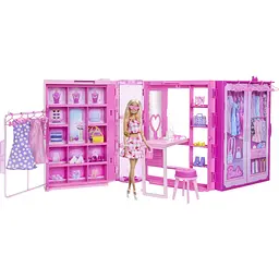 Ігровий набір Barbie Стильна гардеробна з лялькою (HXD58)