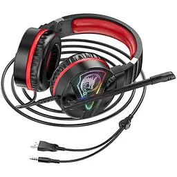 Навушники Hoco Drift Gaming headphones W104 чорно-червоні - мініатюра 4