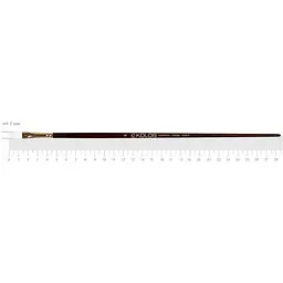 Пензель синтетика плоска Snow 1098F № 4 довга ручка Kolos