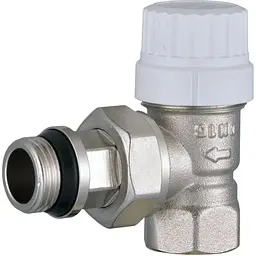 Кран радіаторний кутовий Q Professional 1/2″ NV-QP5017 під термоголовку з ущільнювачем
