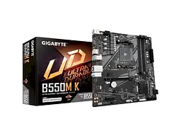 Материнська плата Gigabyte B550M вихідні параметри K