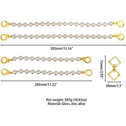 Перлинний нашийник з повідцем та наручниками Lockink Pearl Bondage & RestRaint Set - мініатюра 9