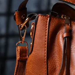 Жіноча сумка великого розміру з екошкіри Vintage s_15140 коричнева - мініатюра 8