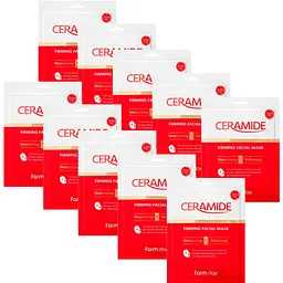 Набір масок для обличчя FarmStay Ceramide Firming Facial Mask 10 шт. - мініатюра 4