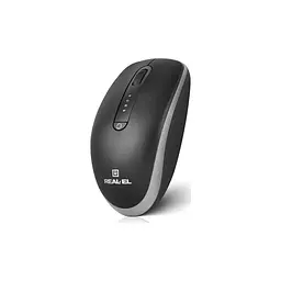 Мишка REAL-EL RM-455W Wireless/Bluetooth Black/Gray (EL123200047) - мініатюра 3