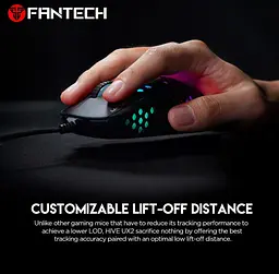 Ігрова миша Fantech X UX-2 RAPTOR PixArt 3360, 250IPS, 50G, 1200DPI Black - мініатюра 9