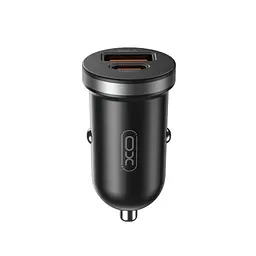 Автомобільний зарядний пристрій XO CC56 mini car charger USB-A/TYPE-C single port 30W/simultaneous 5V3A Чорний