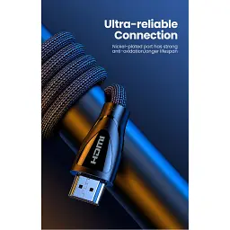 Кабель мультимедійний HDMI M to HDMI M 5.0m braided HD140 black Ugreen (80405) - мініатюра 11
