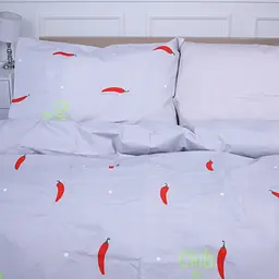 Простирадло MirSon Ranforce Elite 17-4754 Benvenuto 180x220 см світло-сіре (2200008937898) - мініатюра 3