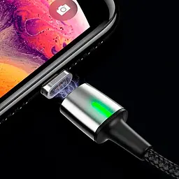 Кабель Baseus Zinc Magnetic Cable USB to Lightning 2.4A 1m CALXC-A01 Black - мініатюра 3
