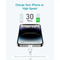 Дата кабель USB 2.0 AM to Lightning 0.9m White Anker (A81B5H21/A81B5G21) - миниатюра 4