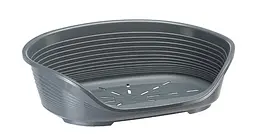 Пластиковий лежак для собак та котів Ferplast Siesta Deluxe 8 сірий 82х59.5х25 см 70208947