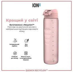 Пляшка для води ION8 1000 мл (ЕКО пляшка) BPA Free Rose Quartz (I8RF1000ROS) - мініатюра 7