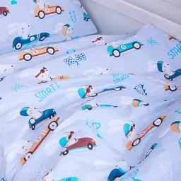 Підковдра MirSon 18-0008 Bunny Races бязь 110х140 см (2200010262919) - мініатюра 2