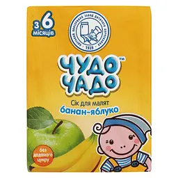 Упаковка соку Чудо-чадо Бананово-яблучний з м'якоттю 3.6 л (200 мл х 18 шт.) - мініатюра 2
