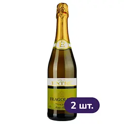 Напій винний Entre Fragolino Salute Bianco, білий, напівсолодкий 6-6.9% 1.5 л (2 шт. х 0.75 л)