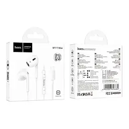 Дротові навушники Hoco M111 Max Primero digital headset Lightning, 1.2m, white - мініатюра 3
