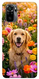 TPU чохол Demsky Flowery labrador для Xiaomi Redmi Note 10 / Note 10s