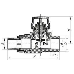 Кран термостатичний прямий PPR Koer 20x1/2 K0151.Pro KP0192 - мініатюра 2