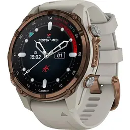 Смарт-годинник Garmin Descen Mk3i - 43 mm Bronze PVD Titanium with French Gray Silicone Band (010-02753-13/14)