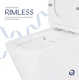 Унітаз підлоговий Qtap Crow Eco Rimless з сидінням Slim Duroplast/ Soft-close/ Quick Release QTCRO27W48750 - мініатюра 5