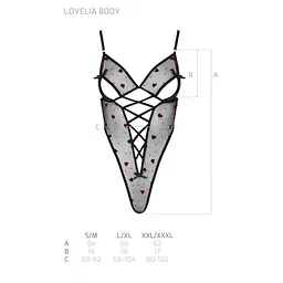Еротичний боді з малюнком Passion LOVELIA Body black L/XL - мініатюра 7