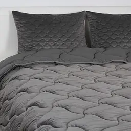Ковдра полуторна ТЕП VELOUR 1-04872_34537 150х210 см темно-сіра - мініатюра 3
