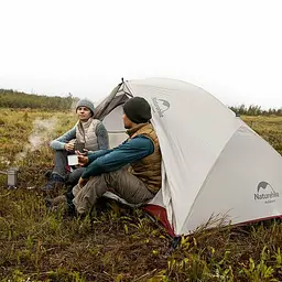 Намет Naturehike Star-River 2 Updated NH17T012-T 20D надлегкий двомісний з футпринтом сіро-червоний - мініатюра 4