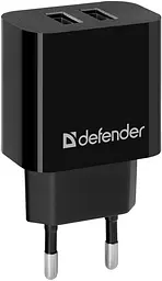 Зарядний пристрій 2xUSB 12W 2.1A UPC-21 + кабель microUSB, чорний Defender