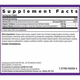 Ферментований вітамін D3 New Chapter Fermented Vitamin D3, 30 таблеток - мініатюра 2