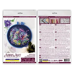 Набір для вишивання хрестиком "Неоновий блиск" Abris Art AHM-054 з п'яльцем - мініатюра 2