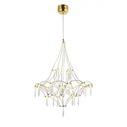 Люстра стельова LED Levistella 918L981 (600) GD, 25W, три режими світла, золотий метал, для вітальні - мініатюра 2