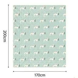 Килимок для пікніка Naturehike CNK2350WS010 170*200 см, блакитний із принтом - мініатюра 2