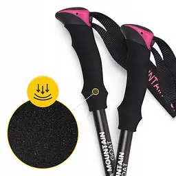 Трекінгові палиці Mountain Goat Pro+ 43-130 см Black/Pink (P-5905973404662) - мініатюра 9